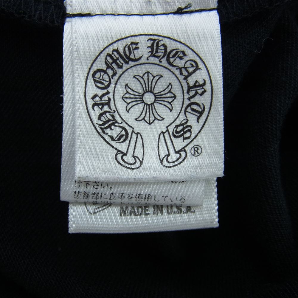 CHROME HEARTS クロムハーツ（原本無） 国内正規品 DENIM WESTERN Loose Ends 袖レザーパッチ クロスボールボタン ウエスタン 長袖 シャツ ブラック系【中古】