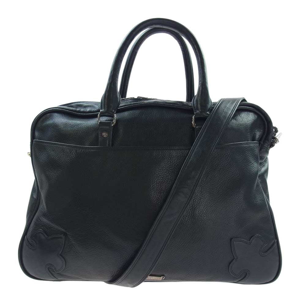 CHROME HEARTS クロムハーツ（原本無） BAG-DIAPER 2WAY ダイパー ダガージップ フレアパッチ オールレザー ショルダー ビジネス バッグ ブラック系【中古】