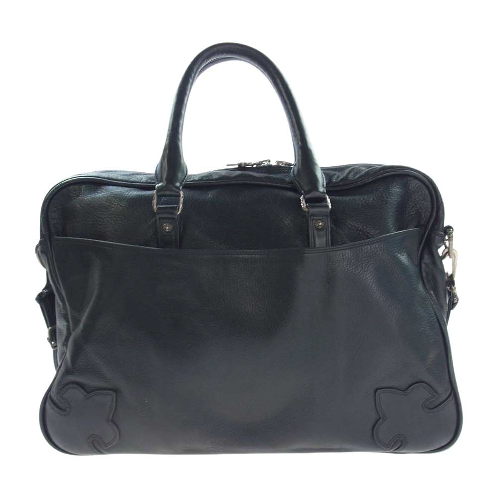 CHROME HEARTS クロムハーツ（原本無） BAG-DIAPER 2WAY ダイパー ダガージップ フレアパッチ オールレザー ショルダー ビジネス バッグ ブラック系【中古】