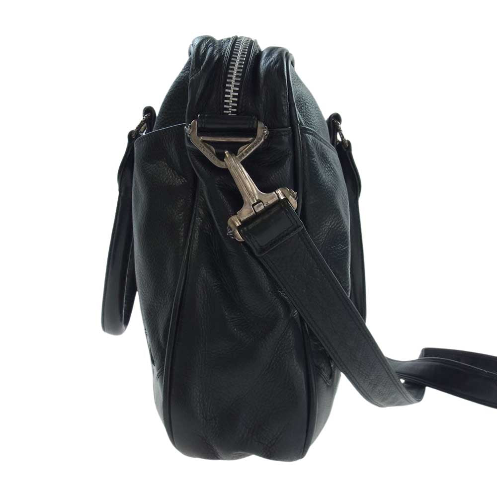 CHROME HEARTS クロムハーツ（原本無） BAG-DIAPER 2WAY ダイパー ダガージップ フレアパッチ オールレザー ショルダー ビジネス バッグ ブラック系【中古】