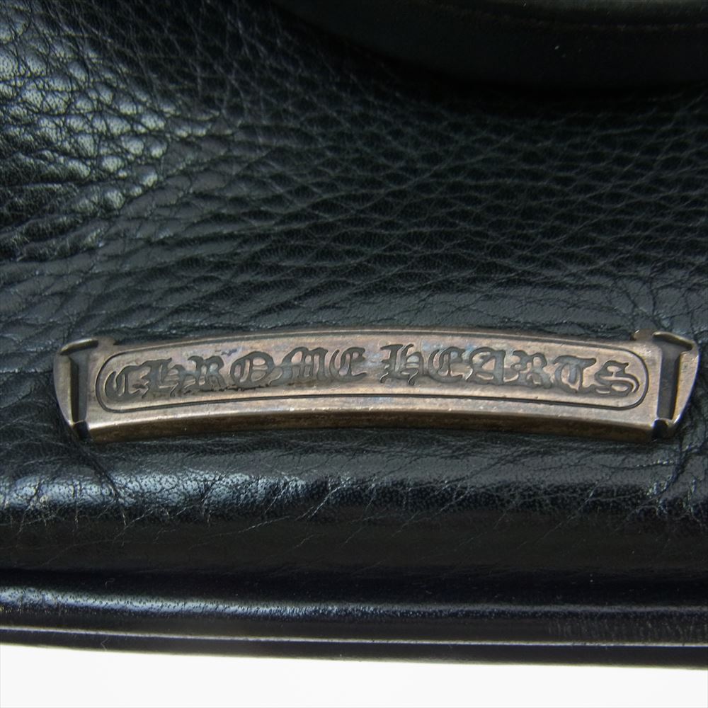 CHROME HEARTS クロムハーツ（原本無） BAG-DIAPER 2WAY ダイパー ダガージップ フレアパッチ オールレザー ショルダー ビジネス バッグ ブラック系【中古】