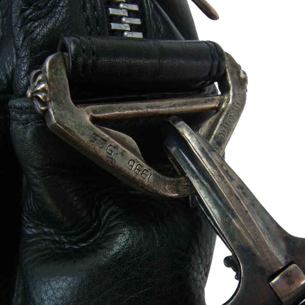 CHROME HEARTS クロムハーツ（原本無） BAG-DIAPER 2WAY ダイパー ダガージップ フレアパッチ オールレザー ショルダー ビジネス バッグ ブラック系【中古】