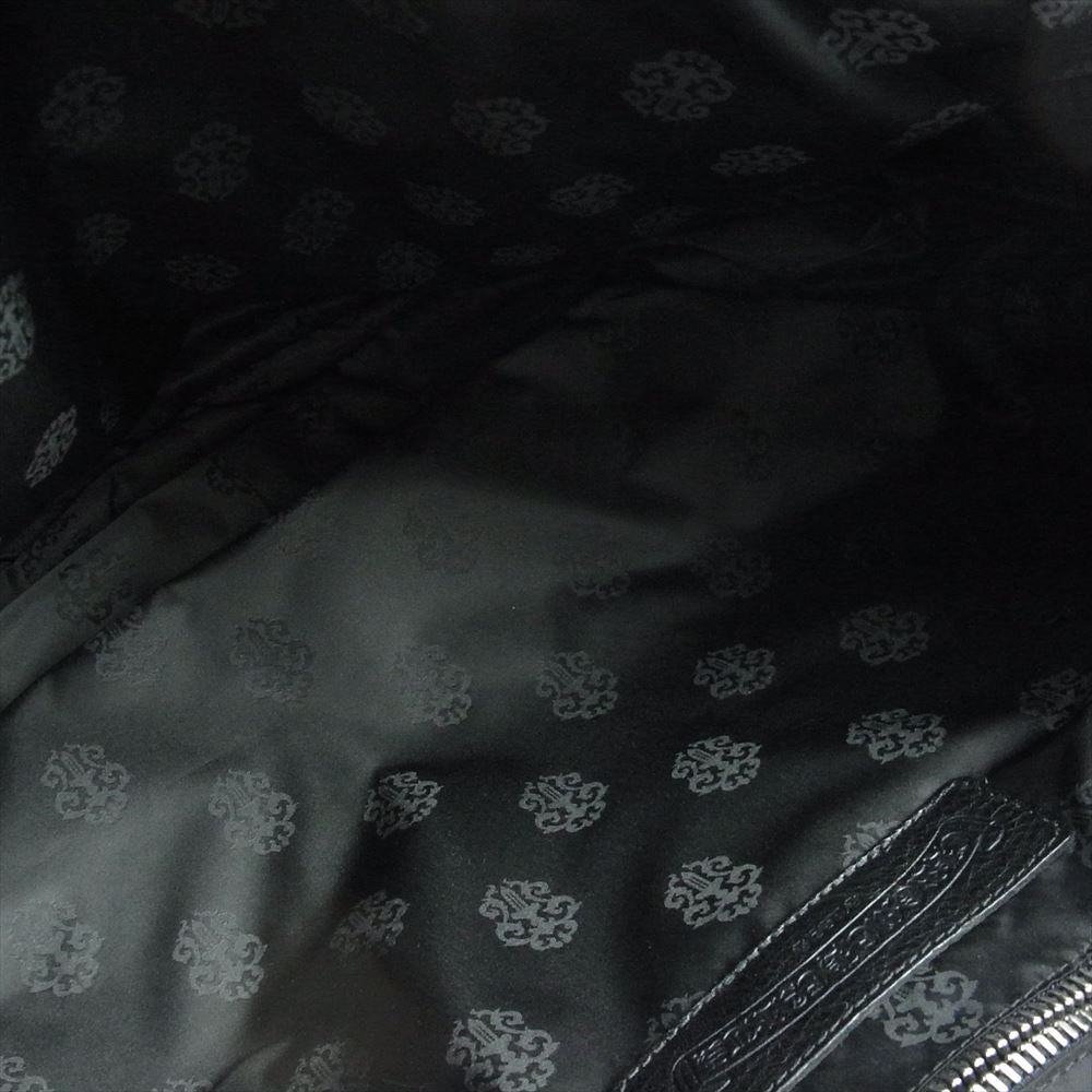 CHROME HEARTS クロムハーツ（原本無） LTHR MSSNGR オールレザー セメタリークロスパッチ ガンスリンガー ショルダー メッセンジャーバッグ ブラック系【中古】