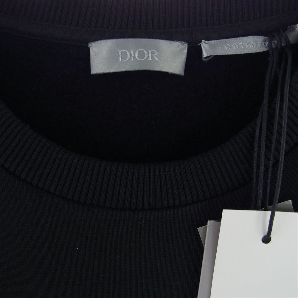 DIOR HOMME ディオールオム 19SS 923J620N1242 × KAWS カウズ BEE CREWNECK SWEAT ビー クルーネック スウェット 刺繍 ブラック系 L【中古】