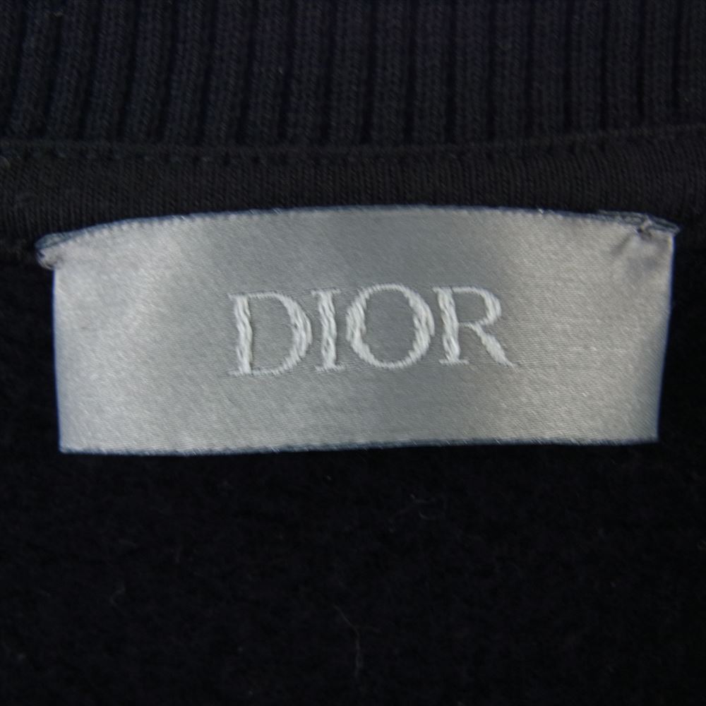 DIOR HOMME ディオールオム 19SS 923J620N1242 × KAWS カウズ BEE CREWNECK SWEAT ビー クルーネック スウェット 刺繍 ブラック系 L【中古】