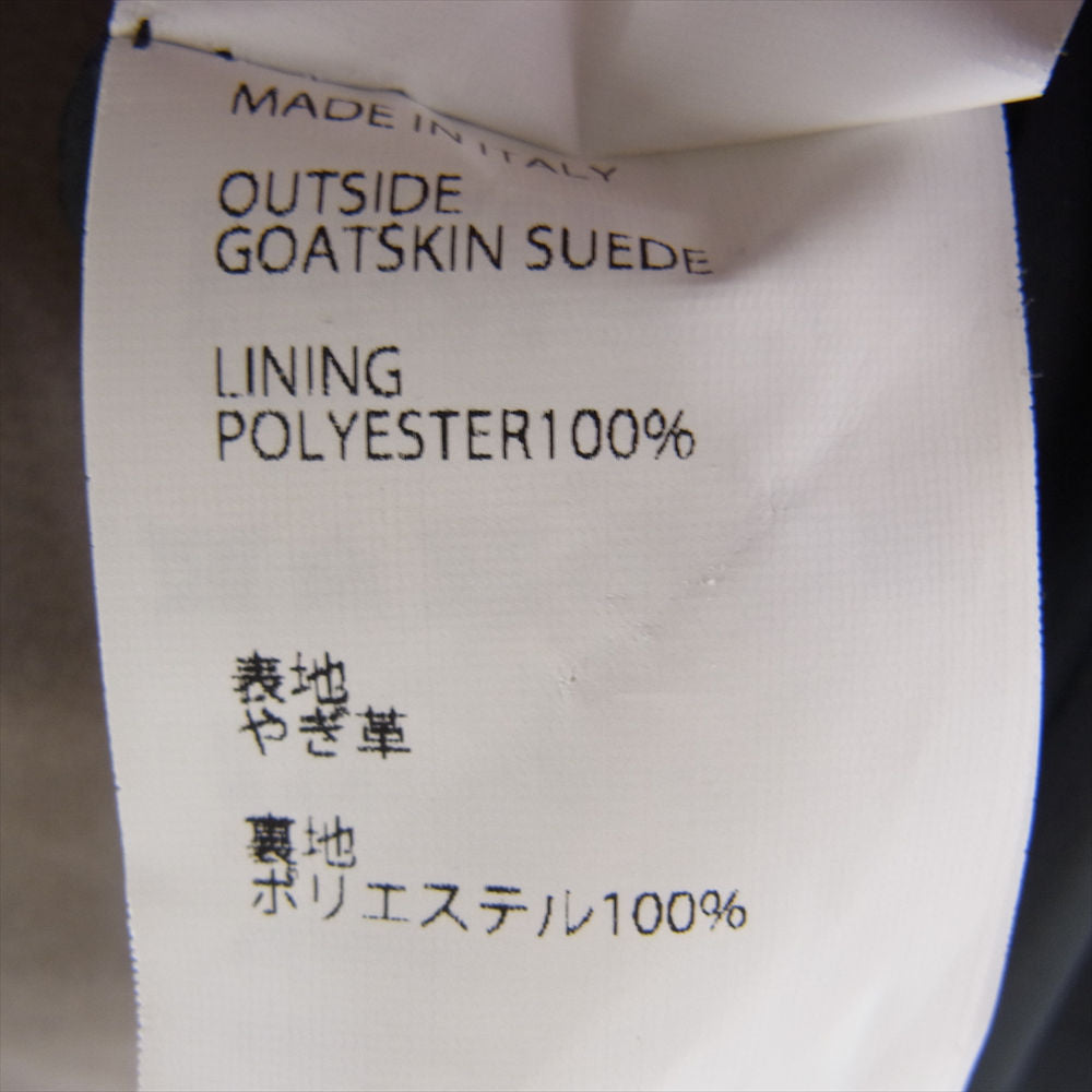 エンメティ JURI ユリ ゴートスエードレザー シングルライダース ジャケット グレー系 48【中古】