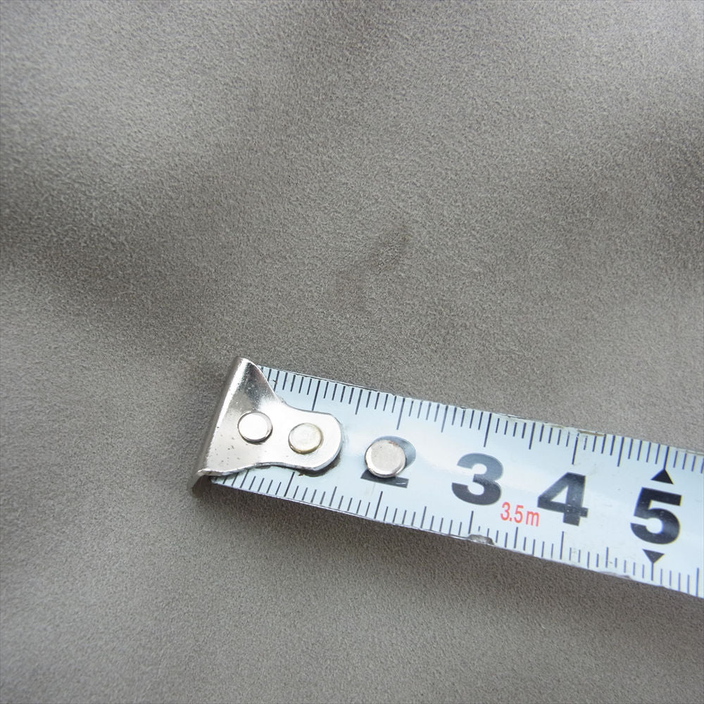 エンメティ JURI ユリ ゴートスエードレザー シングルライダース ジャケット グレー系 48【中古】