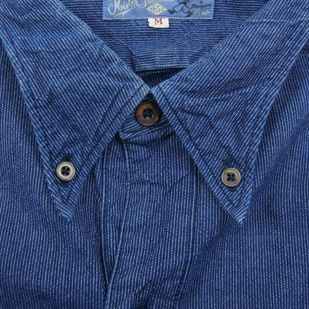 MR.FREEDOM ミスターフリーダム NDIGO STRIPE CHEMISE インディゴストライプ プルオーバー シャツ インディゴブルー系 M【中古】