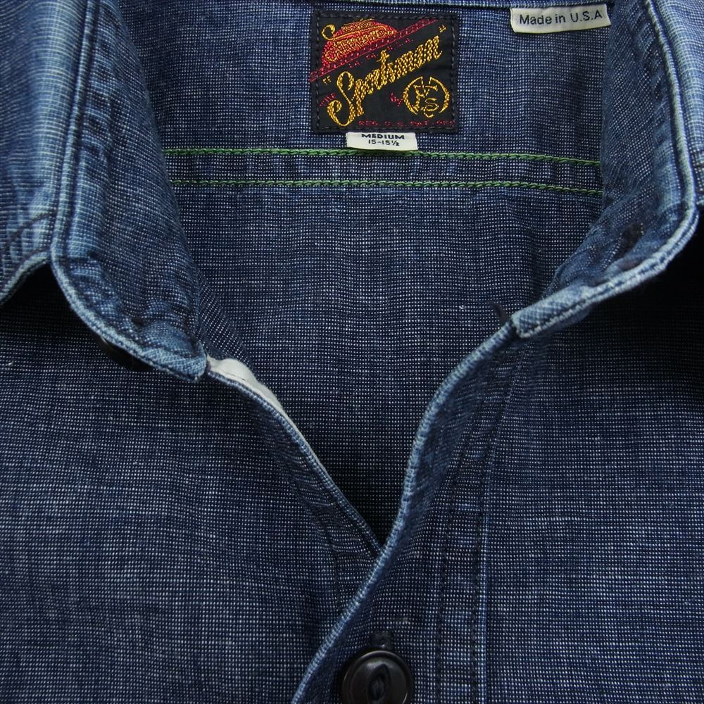 MR.FREEDOM ミスターフリーダム Denim WORKMAN SHIRTS ワークマン シャツ インディゴブルー系 M【中古】