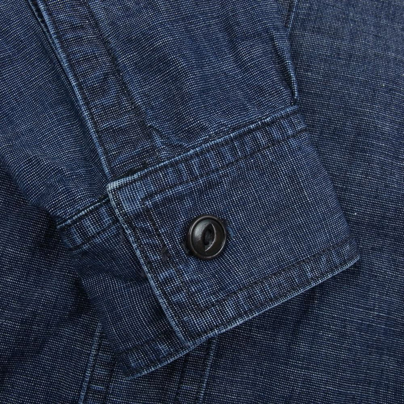 MR.FREEDOM ミスターフリーダム Denim WORKMAN SHIRTS ワークマン シャツ インディゴブルー系 M【中古】