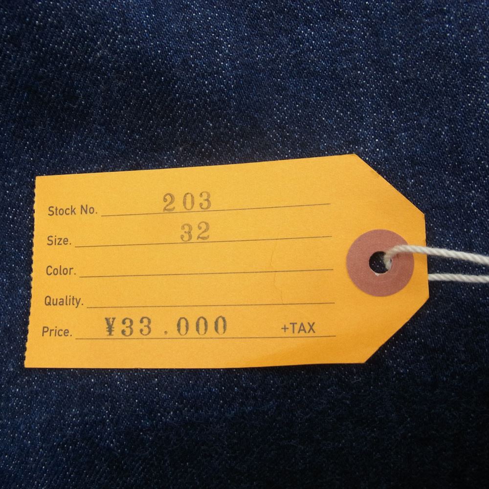 AT LAST アットラスト Lot.203 デニム ジーンズ パンツ インディゴブルー系 32【美品】【中古】