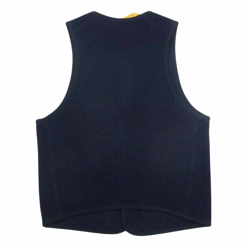 AT LAST アットラスト INDIGO SWEATER VEST インディゴ セーター ニット ベスト ネイビー系 36【中古】
