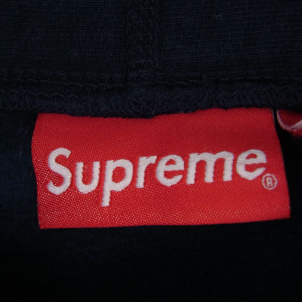Supreme シュプリーム 19AW S LOGO HOODED SWEATSHIRT S ロゴ プルオーバー スウェット パーカー ネイビー系 S【中古】