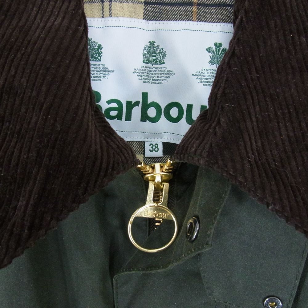 Barbour バブアー transport wax トランスポート ワックス ジャケット カーキ系 38【中古】
