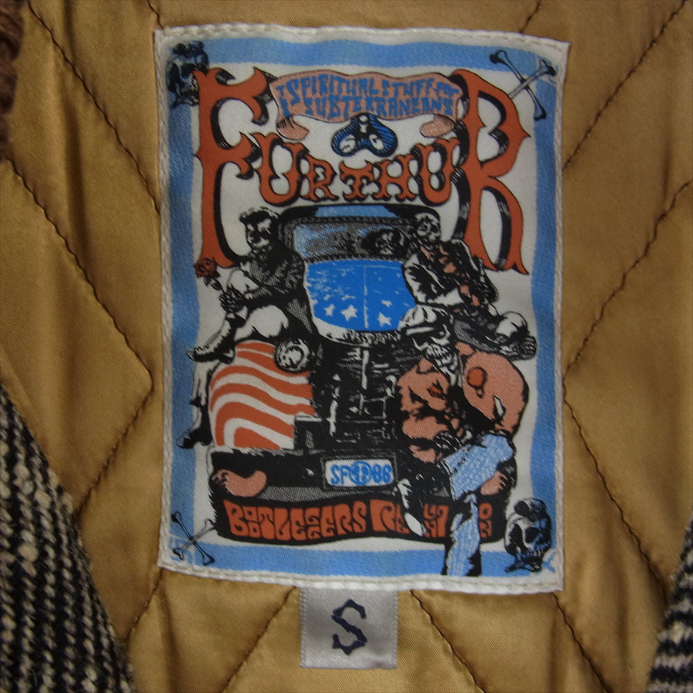 BOOTLEGGERS REUNION ブートレガーズ リユニオン スタジャン スピードスター ジャケット ツイード レザー 切替 スタジャン スタジアム ジャケット ブラウン系 S【中古】 BOOTLEGGERS REUNION ブートレガーズ リユニオン スピードスター