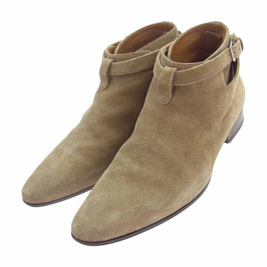 SAINT LAURENT サンローラン 379762 アンクルストラップ シューズ ジョッパー ブーツ ライトブラウン系 42【中古】