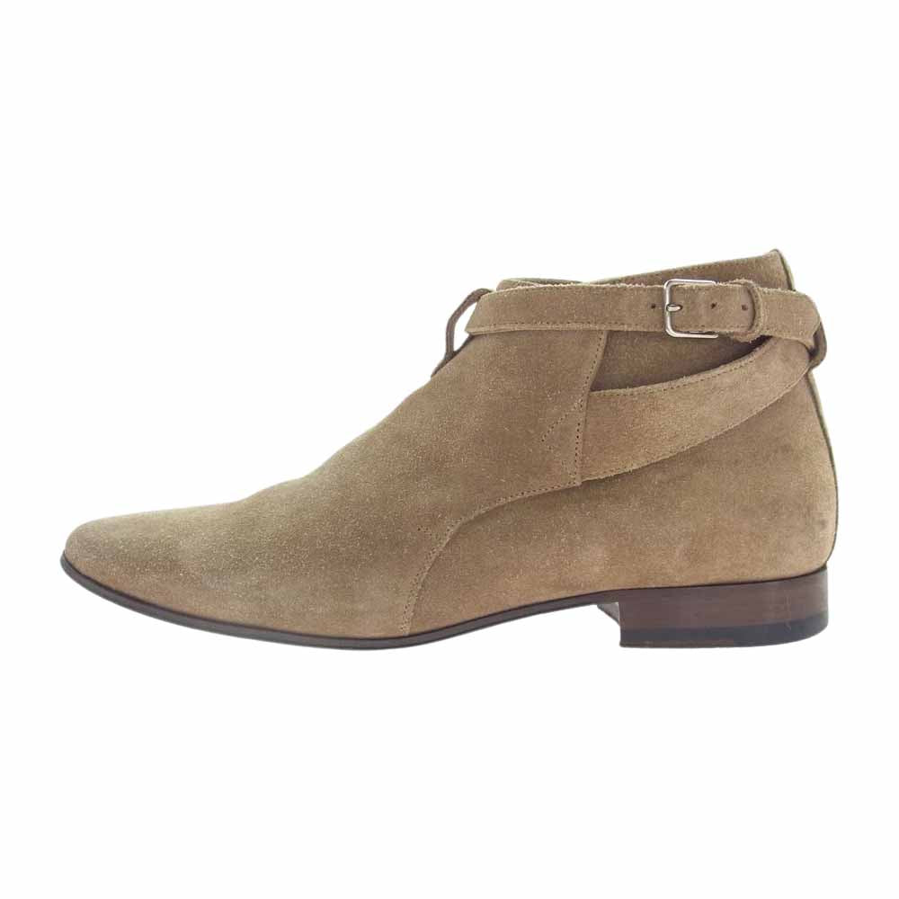 SAINT LAURENT サンローラン 379762 アンクルストラップ シューズ ジョッパー ブーツ ライトブラウン系 42【中古】
