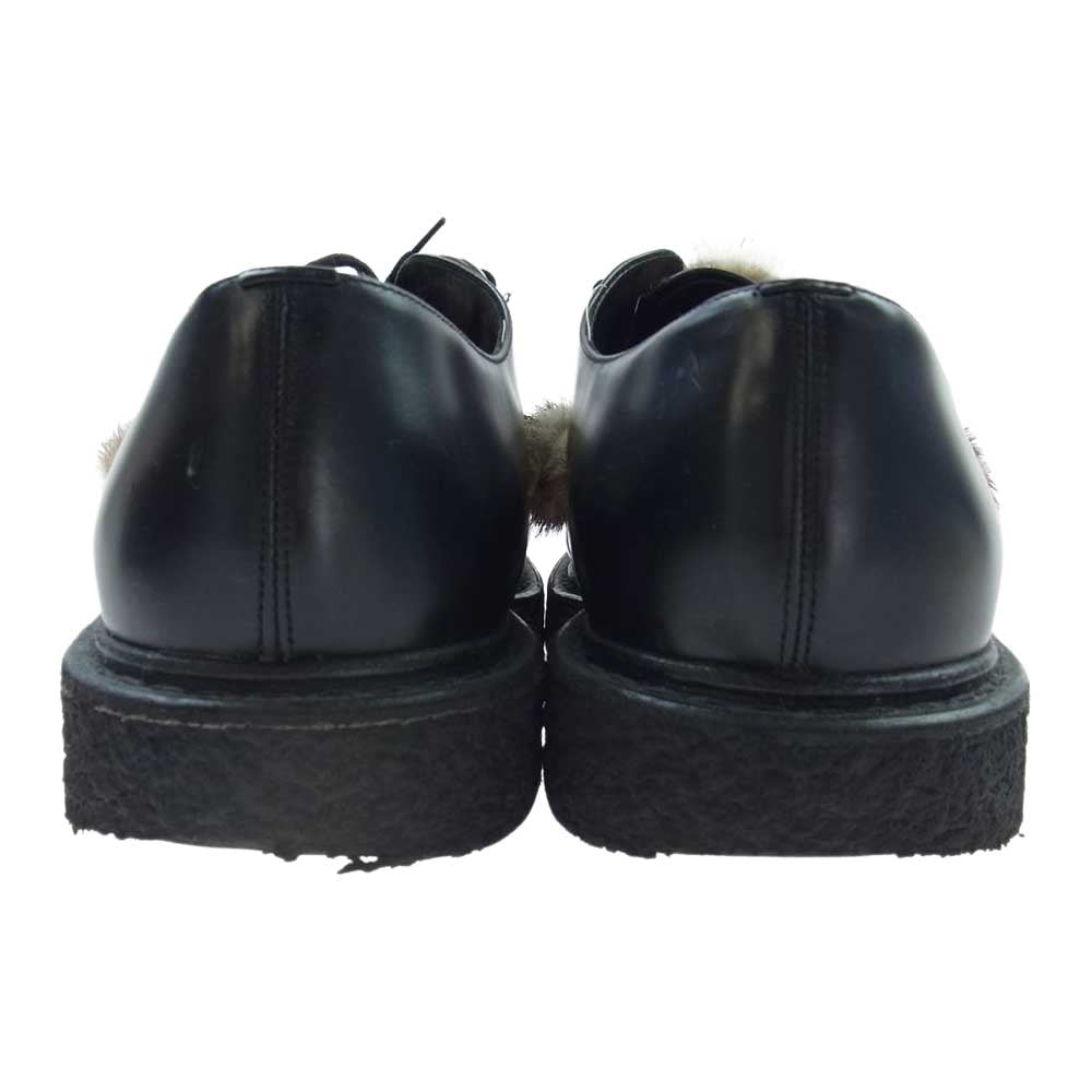 SAINT LAURENT サンローラン 362253 Fur Creepers ファー クリーパー レザーシューズ  ブラック系 42【中古】