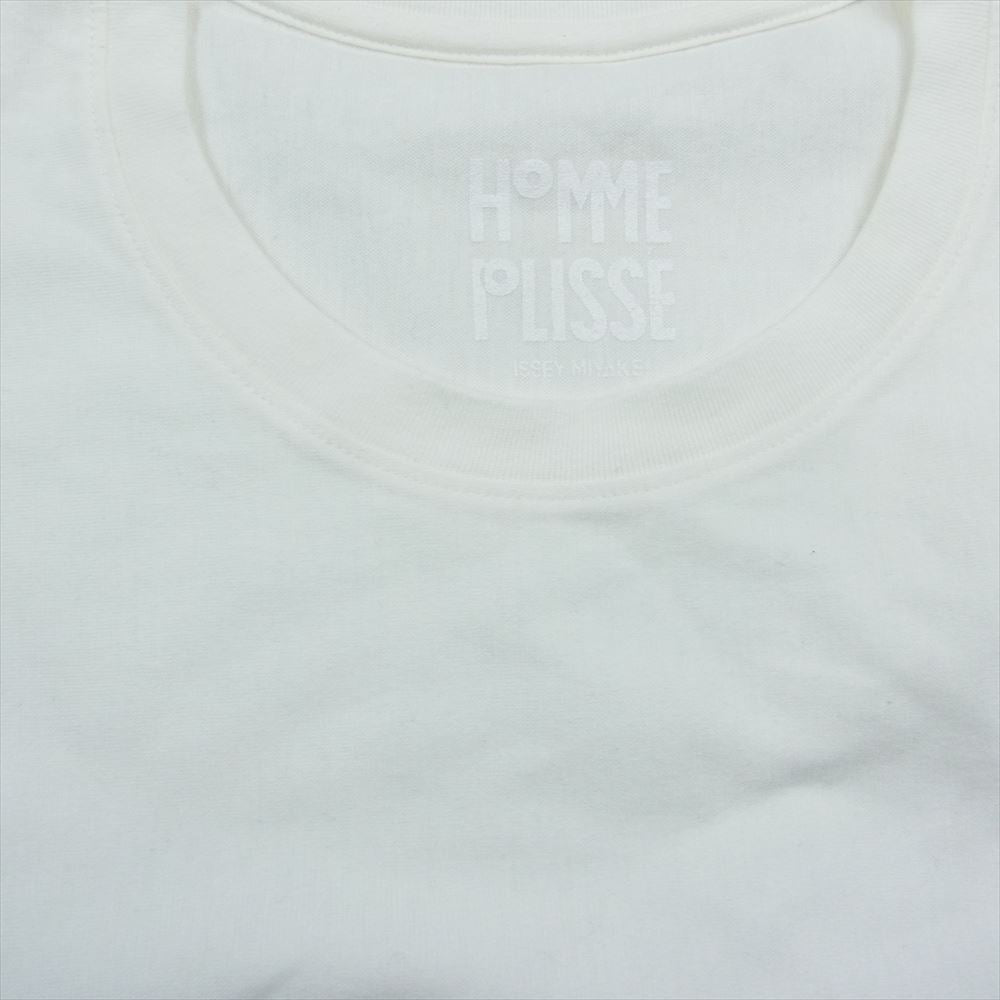 HOMME PLISSE ISSEY MIYAKE オム プリッセ イッセイミヤケ HP55JK310 RELEASE-T BASIC リラックス Tシャツ ベーシック 半袖カットソー ホワイト系 3【中古】