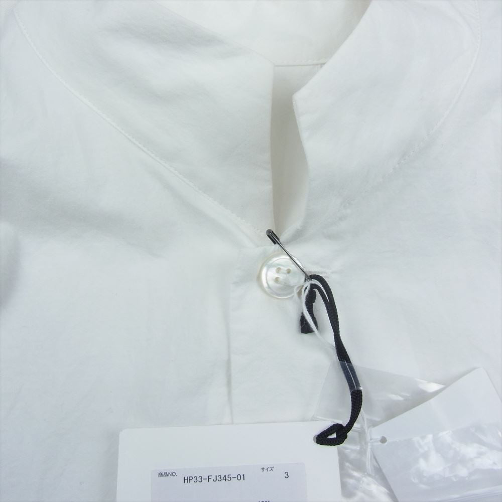 HOMME PLISSE ISSEY MIYAKE オム プリッセ イッセイミヤケ HP33FJ345 STREAMLINE SHIRT ストリーム シャツ ブラウス ホワイト系 3【中古】