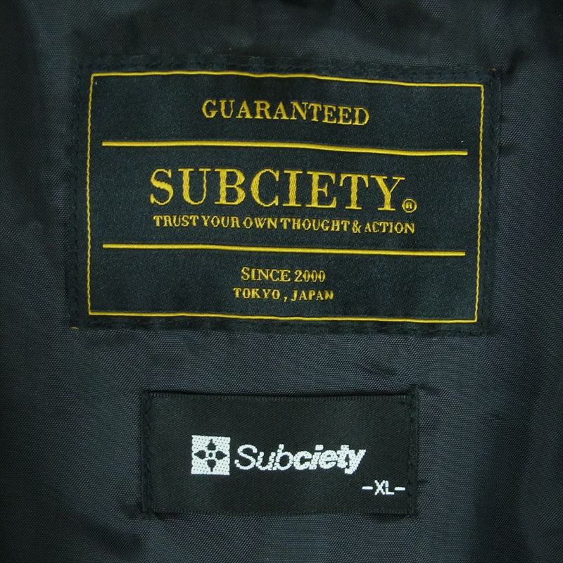 Subciety サブサエティ 108-62700 SOUVENIR JKT ベロア フルジップ スーベニア ジャケット ブラック系 XL【中古】