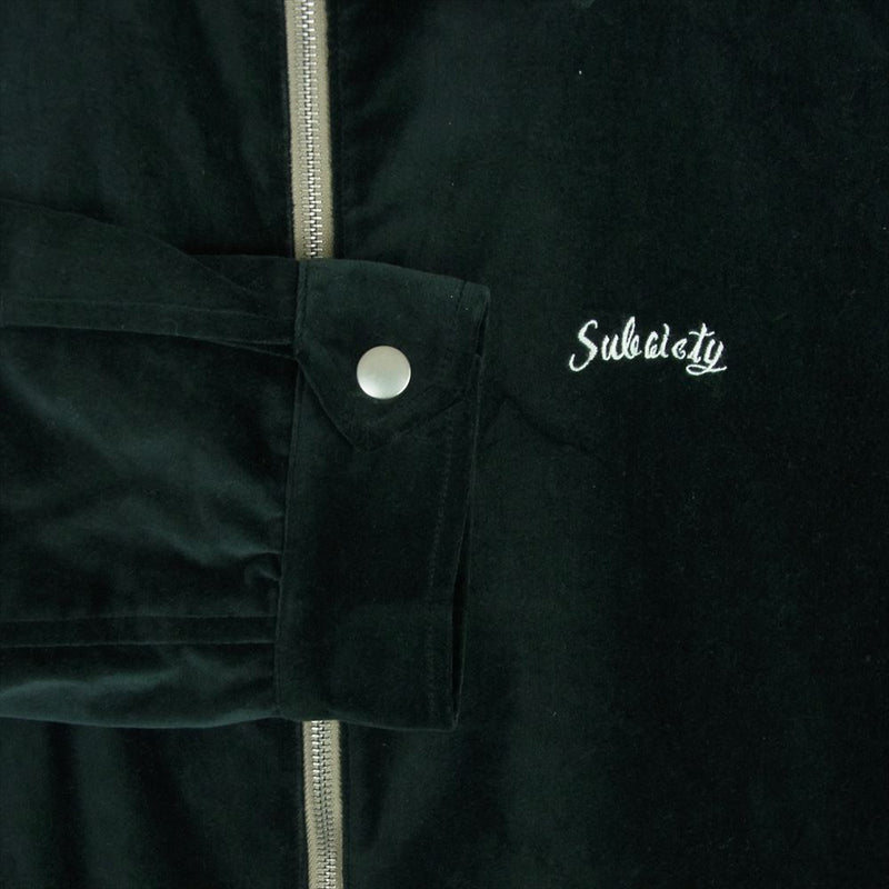 Subciety サブサエティ 108-62700 SOUVENIR JKT ベロア フルジップ スーベニア ジャケット ブラック系 XL【中古】