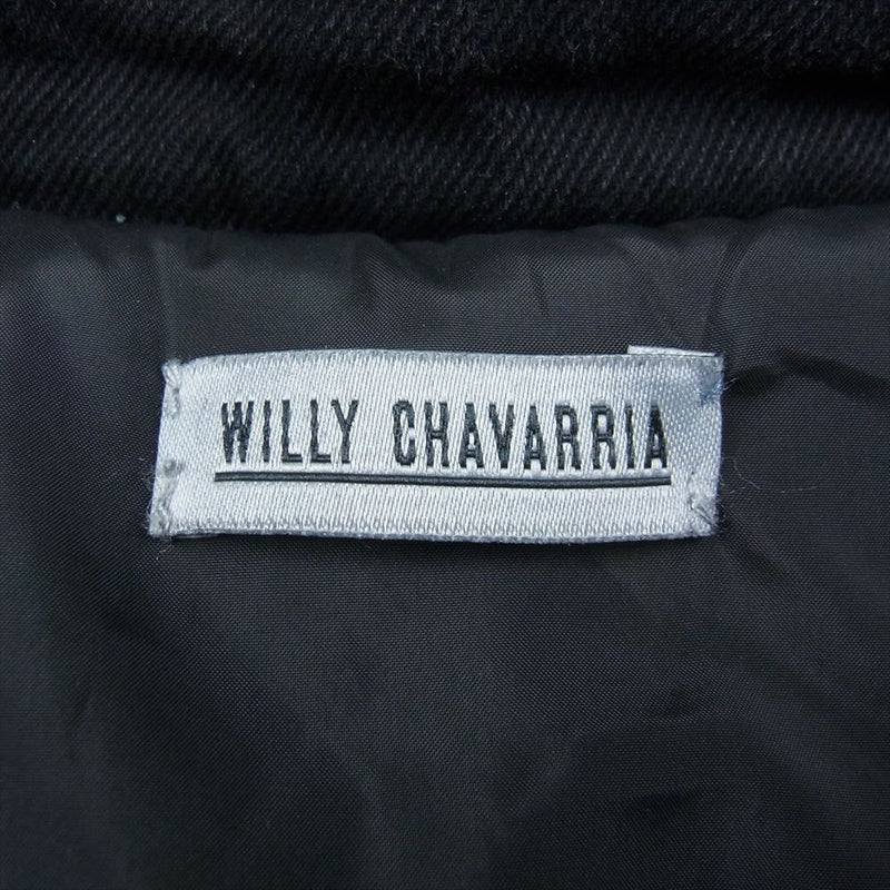 WILLY CHAVARRIA フード着脱可能 デニム 中綿 ジャケット ブラック系 M【中古】