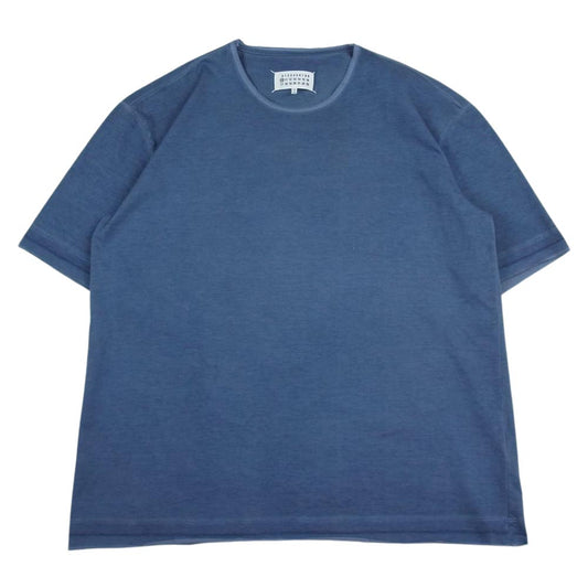 MAISON MARGIELA メゾンマルジェラ 22SS S50GC0668 S23883  10ライン ガーメントダイ オーバーサイズ カットオフ Tシャツ 半袖 ネイビー系 XS【中古】