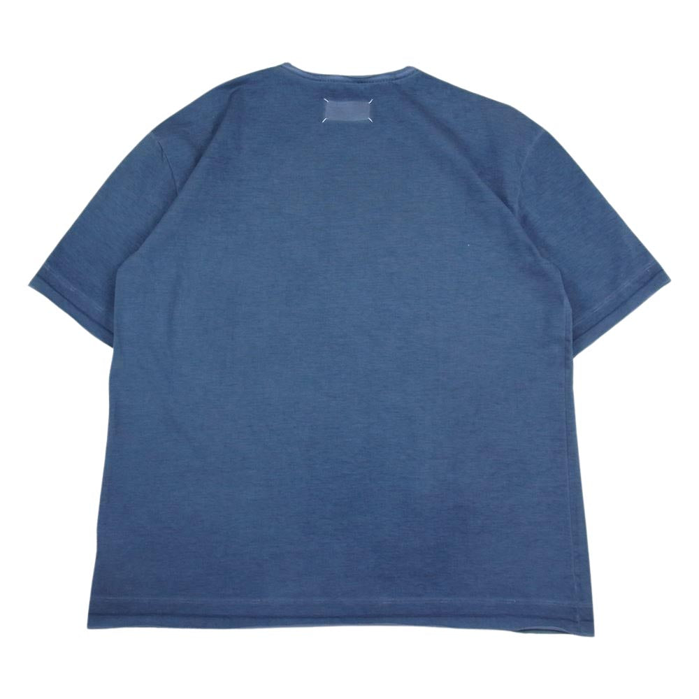 MAISON MARGIELA メゾンマルジェラ 22SS S50GC0668 S23883  10ライン ガーメントダイ オーバーサイズ カットオフ Tシャツ 半袖 ネイビー系 XS【中古】