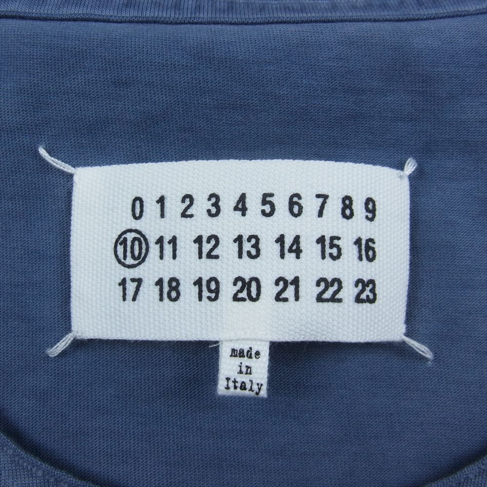 MAISON MARGIELA メゾンマルジェラ 22SS S50GC0668 S23883  10ライン ガーメントダイ オーバーサイズ カットオフ Tシャツ 半袖 ネイビー系 XS【中古】