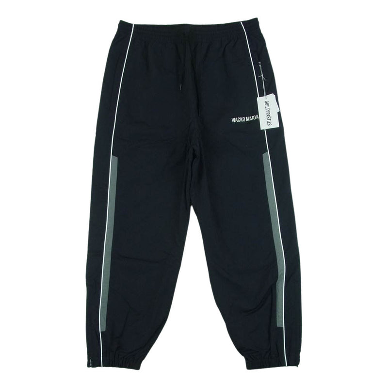 WACKO MARIA ワコマリア 23FW-WMO-TP05 TRACK PANTS ナイロン トラック パンツ 日本製 ブラック系 L【新古品】【未使用】【中古】