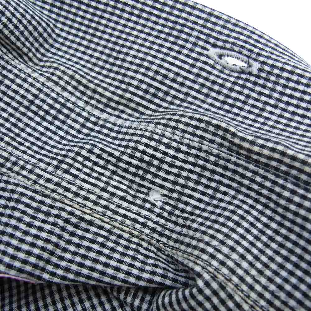 Supreme シュプリーム 14SS Mini Gingham Shirt ミニ ギンガムチェック 半袖 シャツ ブラック系 ホワイト系 S【中古】