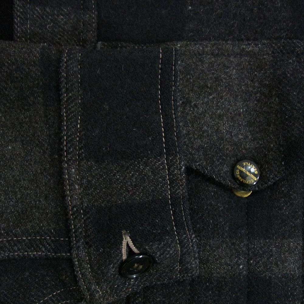 FILSON フィルソン 1940?1950年代 Mackinaw Cruiser シングル マッキーノクルーザー チェック ジャケット ヴィンテージ グレー系 サイズ表記無【中古】