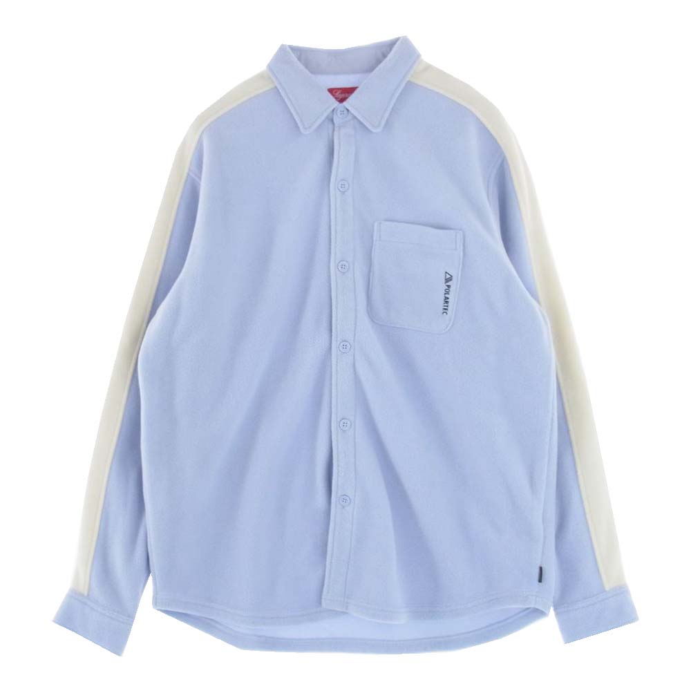 Supreme シュプリーム 21AW Polartec Shirt ポーラテック 長袖 シャツ  ライトブルー系 L【中古】