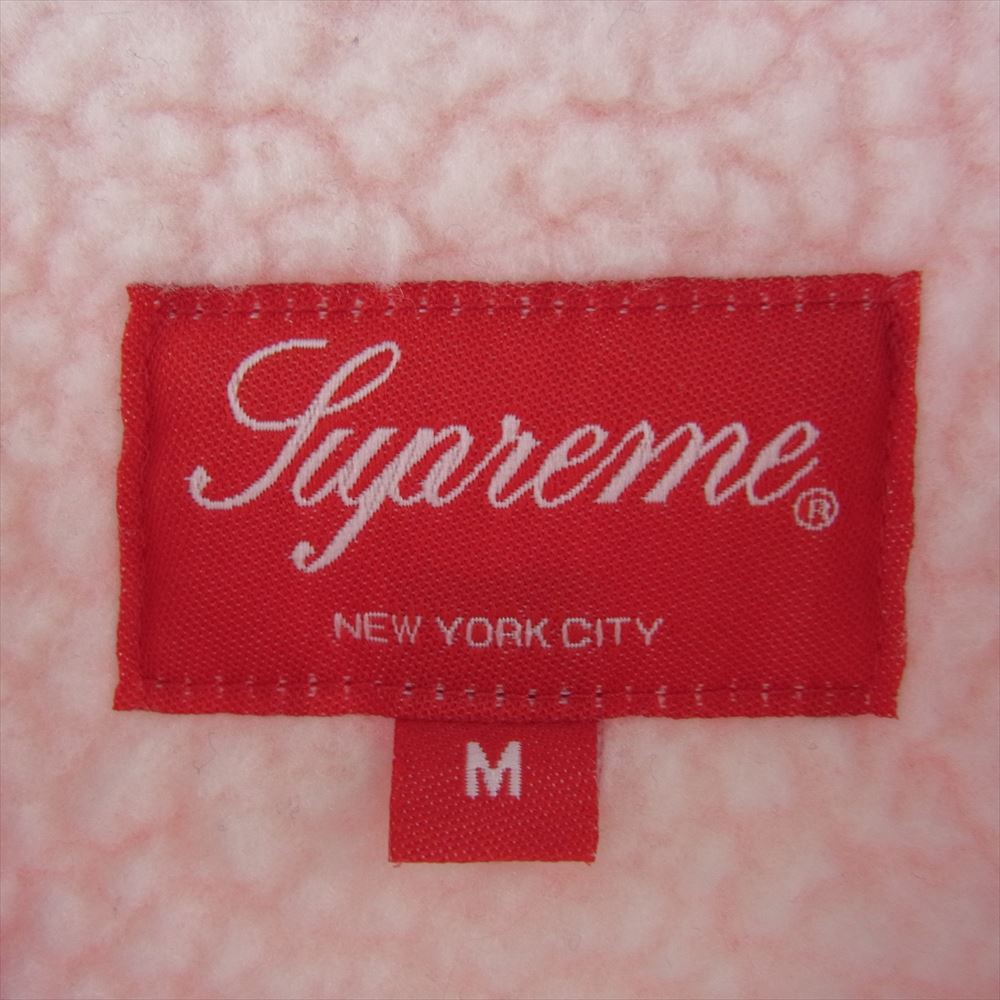 Supreme シュプリーム 18AW Sherpa Lined Denim Shirt バックロゴエンボス シェルパ 裏ボア フリースライニング デニム シャツ ジャケット レッド系 M【中古】