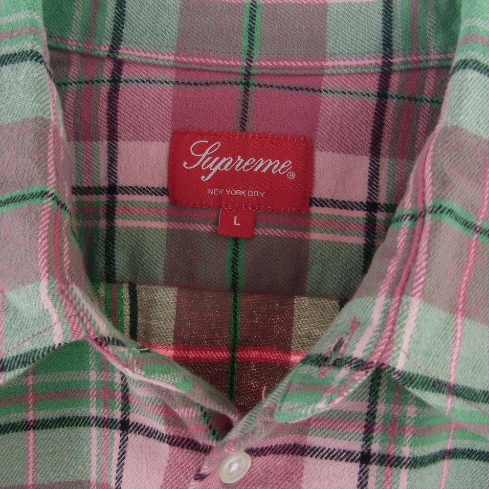 Supreme シュプリーム 22AW Plaid Flannel Shirt プレイド フランネル チェック シャツ マルチカラー系 L【中古】