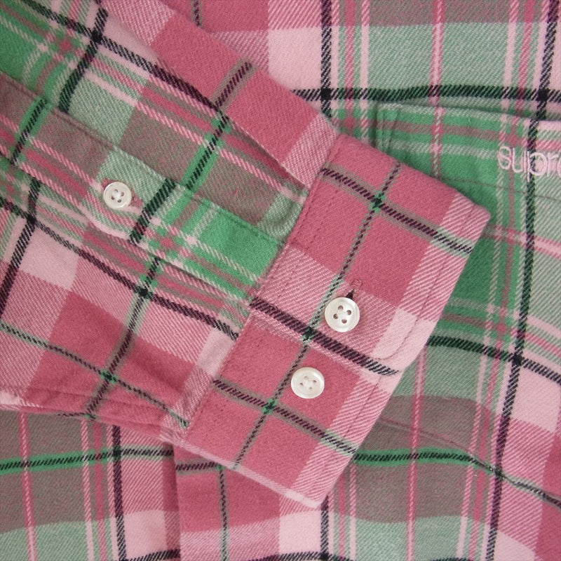 Supreme シュプリーム 22AW Plaid Flannel Shirt プレイド フランネル チェック シャツ マルチカラー系 L【中古】