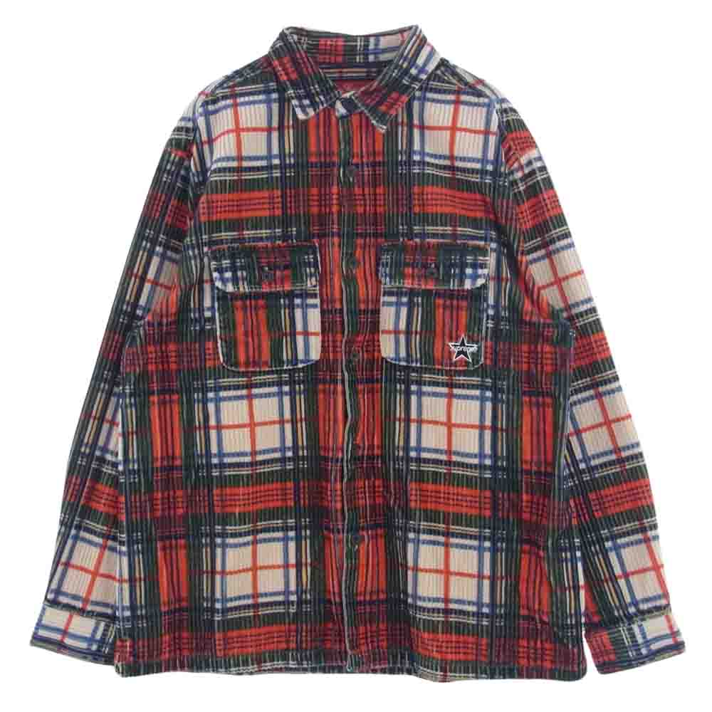 Supreme シュプリーム 22SS Corduroy Plaid Shirt コーデュロイ プレイド チェック 長袖 シャツ マルチカラー系 L【美品】【中古】
