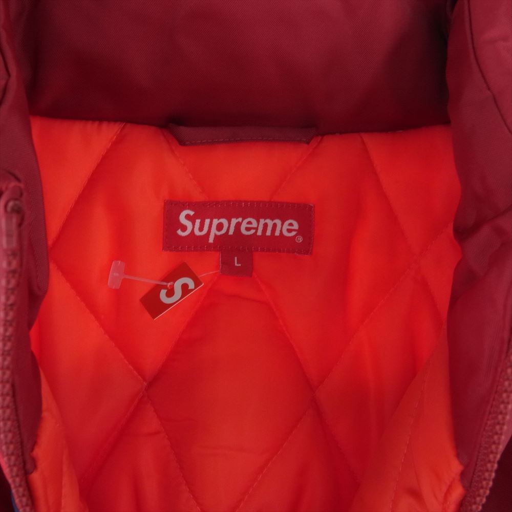 Supreme シュプリーム 19AW Sports Piping Puffy Jacket スポーツ パイピング パフィー 中綿 フード ジャケット レッド系 L【美品】【中古】