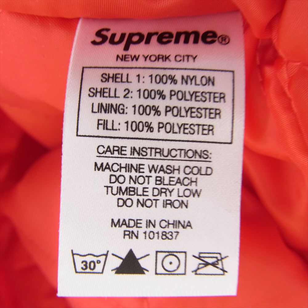 Supreme シュプリーム 19AW Sports Piping Puffy Jacket スポーツ パイピング パフィー 中綿 フード ジャケット レッド系 L【美品】【中古】