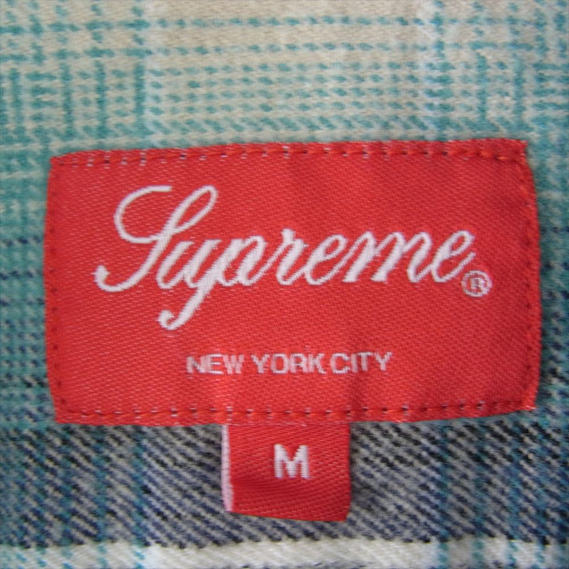 Supreme シュプリーム 23SS Shadow Plaid Flannel Shirt シャドー プラッド フランネル 長袖 シャツ  マルチカラー系 M【美品】【中古】