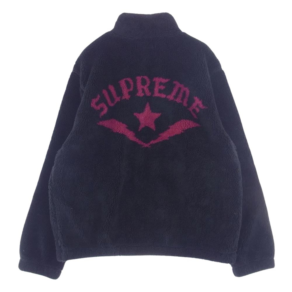 Supreme シュプリーム 22SS Star Fleece Jacket スター フリース ジャケット ブラック系 L【美品】【中古】