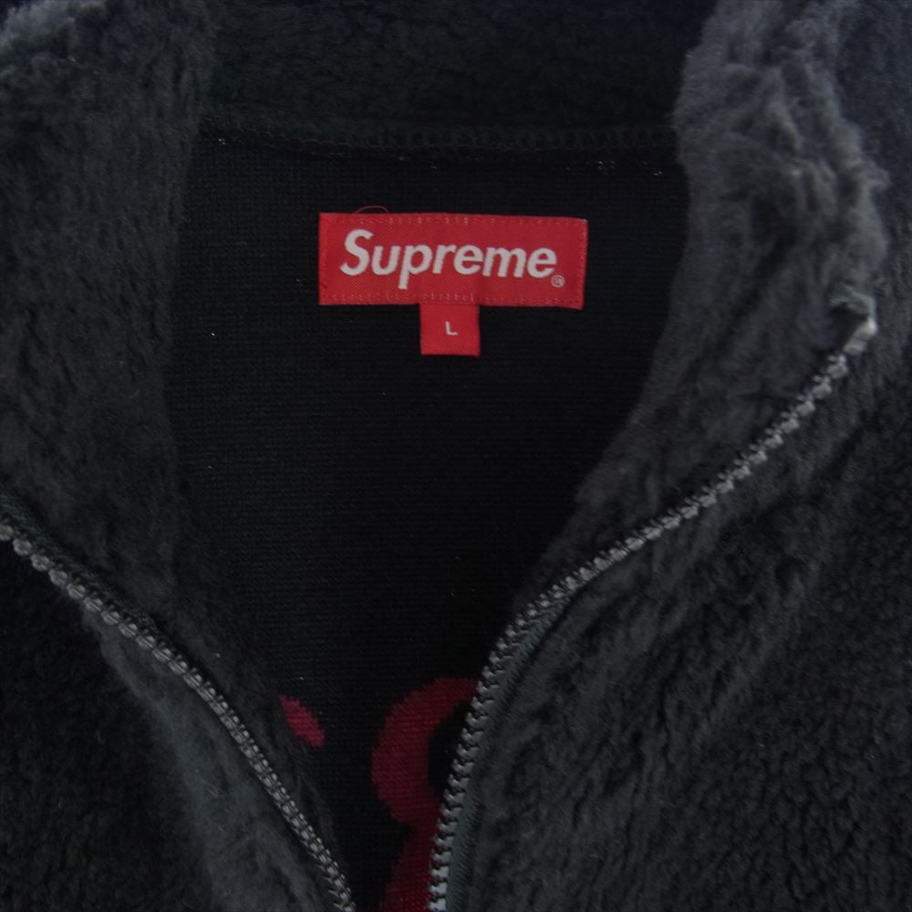 Supreme シュプリーム 22SS Star Fleece Jacket スター フリース ジャケット ブラック系 L【美品】【中古】