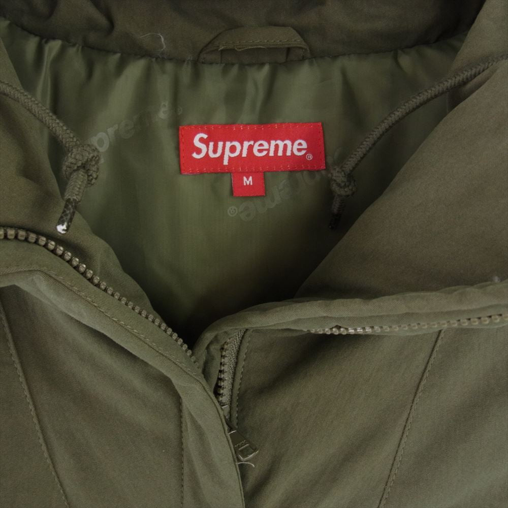 Supreme シュプリーム 22SS Hooded Down Pullover アノラック プルオーバー ダウンジャケット カーキ系 M【中古】