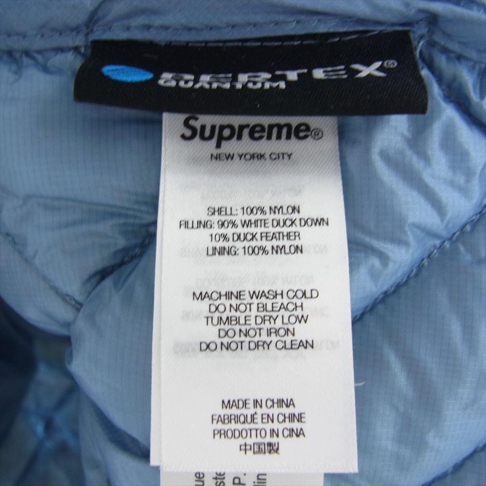Supreme シュプリーム 22SS Spellout Quilted Down スペルアウト キルティング ダウンジャケット ライトブルー系 L【中古】