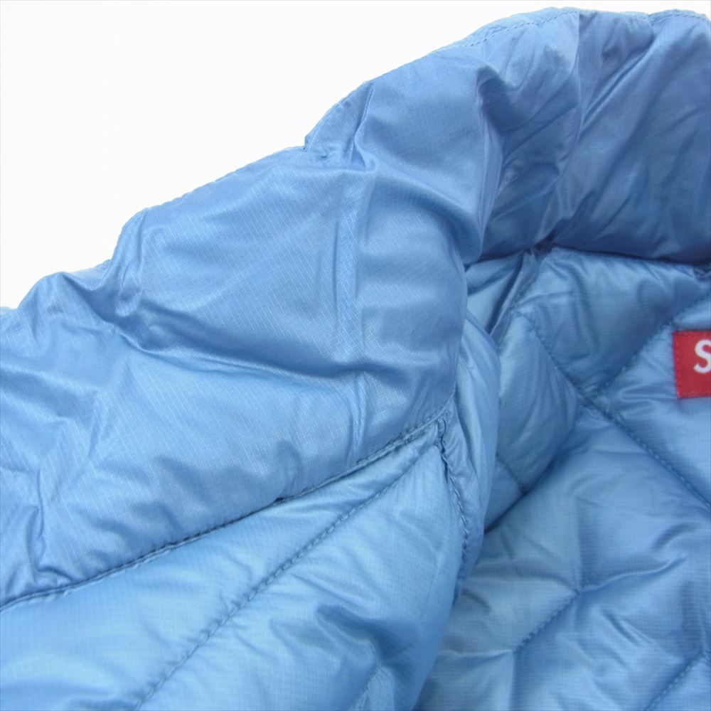 Supreme シュプリーム 22SS Spellout Quilted Down スペルアウト キルティング ダウンジャケット ライトブルー系 L【中古】