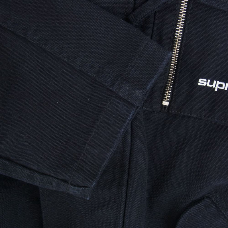 23ss L Supreme canvas clip jacket Blackボゴ