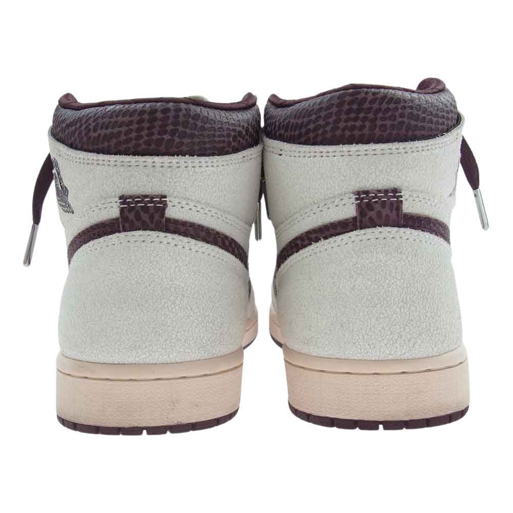 NIKE ナイキ DO7097-100 × A Ma Maniere アママニエール Air Jordan 1 エアジョーダン RETRO High OG Sail and Burgundy レトロ ハイ OG セイルアンドバーガンディ スニーカー グレー系 27cm【中古】