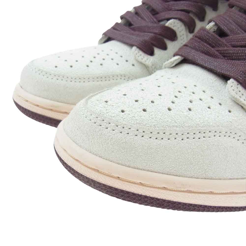 NIKE ナイキ DO7097-100 × A Ma Maniere アママニエール Air Jordan 1 エアジョーダン RETRO High OG Sail and Burgundy レトロ ハイ OG セイルアンドバーガンディ スニーカー グレー系 27cm【中古】