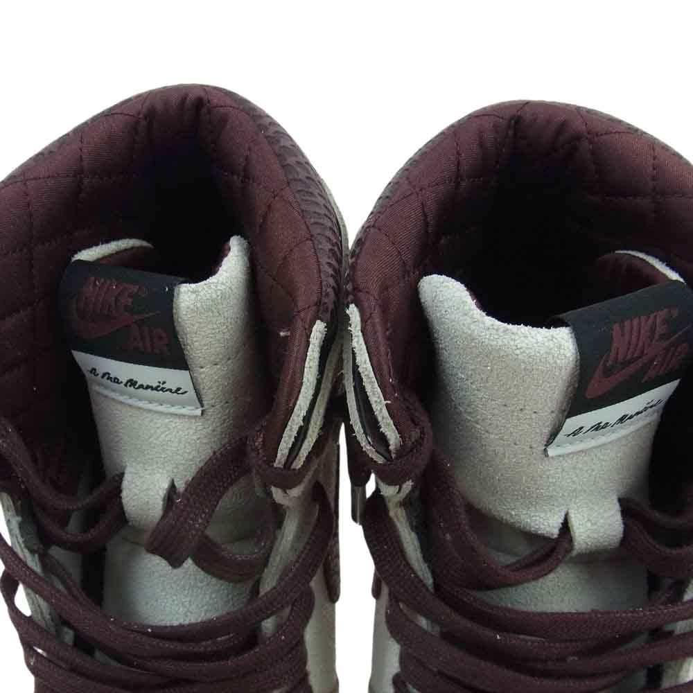 NIKE ナイキ DO7097-100 × A Ma Maniere アママニエール Air Jordan 1 エアジョーダン RETRO High OG Sail and Burgundy レトロ ハイ OG セイルアンドバーガンディ スニーカー グレー系 27cm【中古】